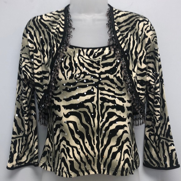 Joseph Ribkoff tank and shrug set - Picture 1 of 7